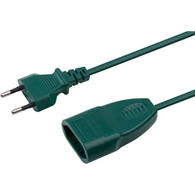 Afbeelding van Meister Euro verlenging 5 m kabel groen kunststof IP20 binnen ideaal voor lampen &amp; lichtsnoeren/verlengkabel/eurostekker/Euro koppeling / 7431530