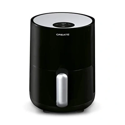 Afbeelding van CREATE Heteluchtfriteuse 1,5L 2 porties met extra knapperig resultaat 80ºC tot 200ºC Zwart AIR FRYER