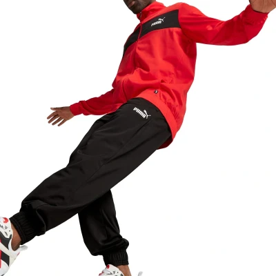 Afbeelding van Puma POLY CL SET Trainingspak, Heren, Maat: Medium, For all time red