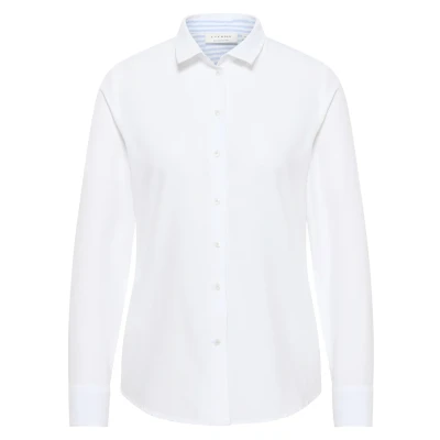 Afbeelding van ETERNA Regular Fit Dames Overhemd wit, Effen