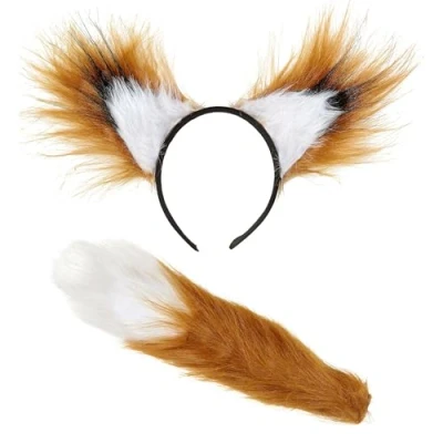 Afbeelding van W WIDMANN MILANO Party Fashion 10017 verkleedset vos, haarband met oren en staart, themafeest, carnaval