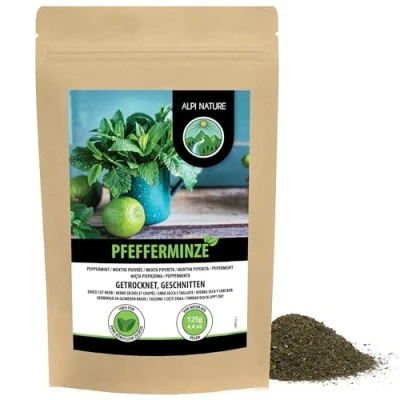 Afbeelding van Pepermunt (125g), gesneden pepermuntblaadjes, zacht gedroogde pepermuntthee, 100% puur en natuurlijk, kruidenthee