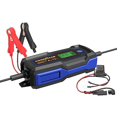 Afbeelding van Goodyear Intelligente Evo acculader, 4,0 A, met O ring 6 12 V, voor batterijen STD, AGM, gel en LifePO4, capaciteit 4 120 Ah.