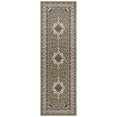 Afbeelding van Perzisch Tapijt Parun Täbriz Groen 80x250 Cm