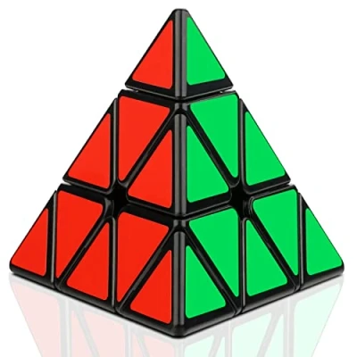 Afbeelding van JOPHEK Magische Kubus Piramide, 3x3 Pyraminx Speedcube Magic Cube Puzzelspellen Voor Kinderen