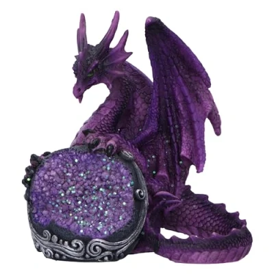 Afbeelding van Nemesis Now Guardian of the Geode 11.5cm Beeld/figuur Draak Paars