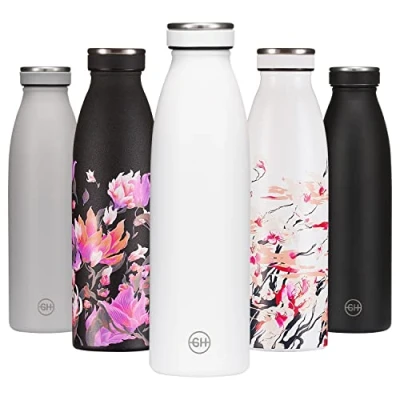 Afbeelding van B2DO Drinkfles Roestvrij Staal 500 ml Witte Essentie Herbruikbare Vacuüm Metalen Thermosfles Waterfles Lekvrije Geïsoleerde BPA vrije Isolatiefles voor Sport, Office