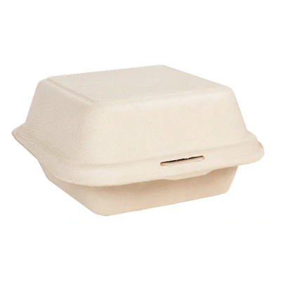 Afbeelding van Hamburgerbox IEZZY Maxi IP suikerriet beige 50 stuks