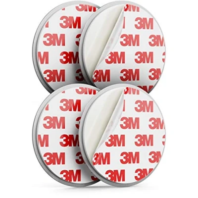 Afbeelding van deleyCON 2x Magnetische Bevestiging voor Rookmelders Houder Brandmelders Zelfklevende Zelfklevend Oppervlak Diameter 50 mm