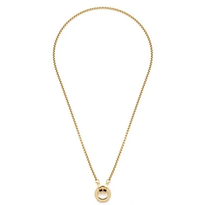 Afbeelding van Leonardo Lolita Clip &amp; Mix Halskette aus Edelstahl mit Goldfarbener Ionenplattierung und Kleinem Anhänger Ring, Länge: 43cm, 018412