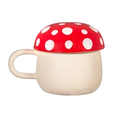 Afbeelding van Red Mushroom Mug with Lid