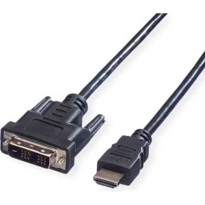 Afbeelding van VALUE kabel DVI (18+1) ST HDMI ST, zwart, 3 m