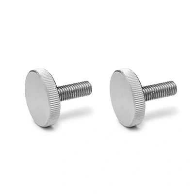 Afbeelding van Ganter Normelemente Platte kartelschroeven (lage vorm) DIN 653 M6 20 NI 2 stuks roestvrij staal schroefdraad: M6x20