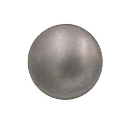 Afbeelding van Zilver mat licht gebogen metalen knopen met oog (10 stuks) (18 mm)