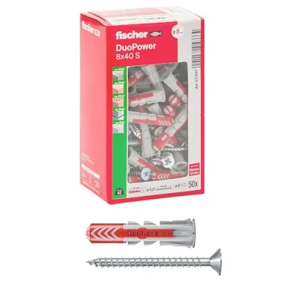 Afbeelding van Fischer DUO Power 8S schroeven met behulp van kunststof [Box 50 stuks]