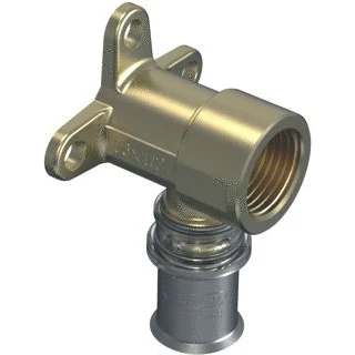 Afbeelding van Wavin Tigris M5 messing perskoppeling muurplaat hoog 52mm 20x1/2