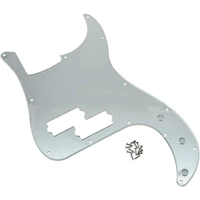 Afbeelding van Dopro 13 Hole Precision Bass Slagplaat PB P Scratch Plaat Past USA/Mexicaanse Fender Precisie Zilver Spiegel