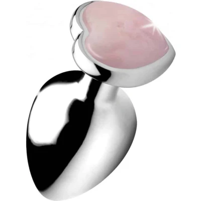Afbeelding van Rose Quartz Heart Butt Plug Large