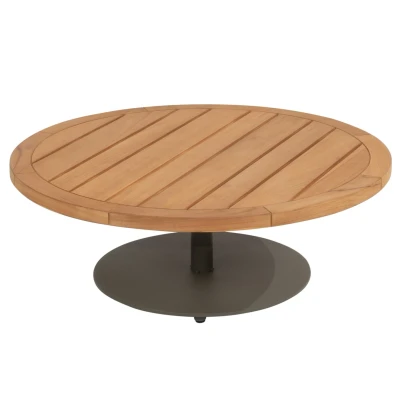 Afbeelding van 4 Seasons Outdoor Volta salontafel centrale poot rond 80 x 30 cm) Olive