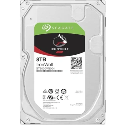 Afbeelding van Seagate IronWolf, 8 TB, Interne Harde Schijf, NAS, 3,5&quot;, SATA 6 GB/s, 7200 RPM, 265 MB cache, voor NAS RAID, (ST8000VN004)