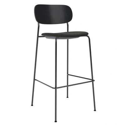 Afbeelding van Audo Copenhagen Co Bar Barkruk H105 Zitting Re wool 0198 Zwart Essen