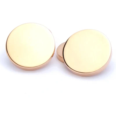 Afbeelding van Manchetknopen Rond Rose Goud met Ketting