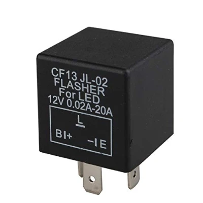 Afbeelding van Futheda LED Snelheid Verstelbare Auto Flasher Relais Draai Signaal 3 Pin 12 V Motorfiets Elektronische Blinker naar Fix Indicator Licht Compatibel met CF13 JL 02 0.02A 20A