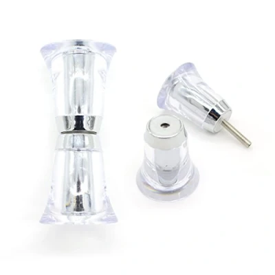 Afbeelding van 2 Paar x Douche Deurgreep/Knop Clear Acryl Kegel Gevormd