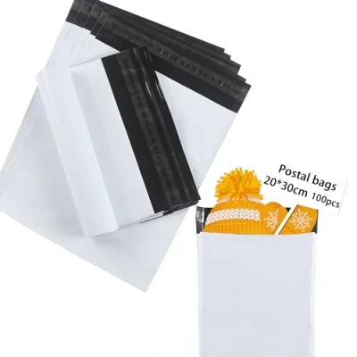 Afbeelding van huruirui 100 stuks verzendzakken 20 x 30 cm/A4 plastic verzendzakken, ondoorzichtig, zelfklevend, voor kleding, logistieke verpakkingen, transport, verpakkingsdoos