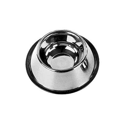 Afbeelding van Nobby rvs eetbak anti slip, hoge rand 17 cm