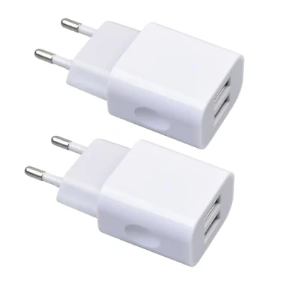 Afbeelding van MUTTO 2 stuks universele USB wandlader 5 V A/10 W met poorten aansluiting, compatibel alle soorten gadgets en smartphones, wit