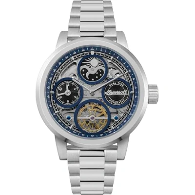 Afbeelding van Ingersoll 1892, Horloge, I16003 Herenhorloge The Arc Automatisch 44mm 5ATM, Zilver, (Skeletklok, 44 mm)