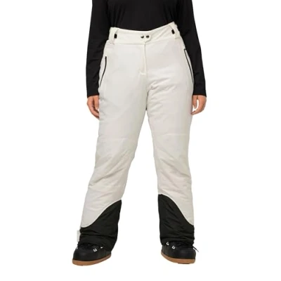 Afbeelding van Ulla Popken, Dames, grote maten, functionele broek, skibroek, waterdicht, effen, sneeuwwit