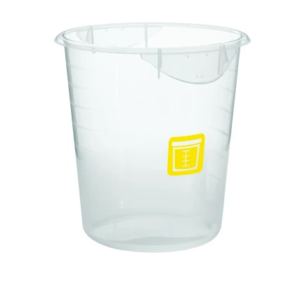 Afbeelding van Ronde voedselcontainer 7,6 ltr Gebakken Vlees, Rubbermaid, model: VB 232615, 12 stuks per verpakking, transparant, geel
