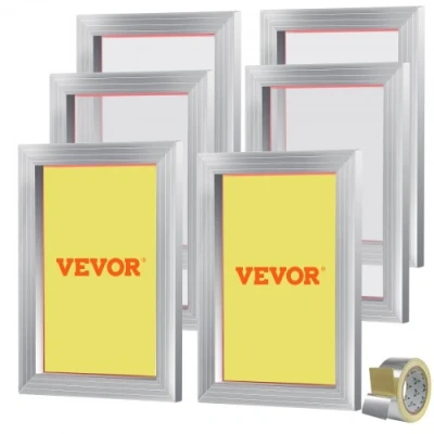 Afbeelding van VEVOR Zeefdrukpers van aluminiumlegering, 25,4 x 35,6 cm, zeefdrukmachine accessoires 110 mesh, zuurbestendig en niet vervormbaar voor kussenslopen, stoffen, papier, kopieerpapier, enz.