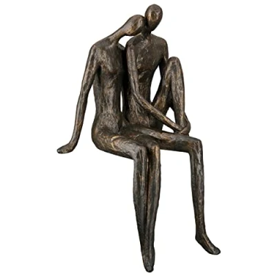 Afbeelding van Casablanca by Gilde Decoratief figuur voor op een rand Sculptuur XL Couple (1 stuk)