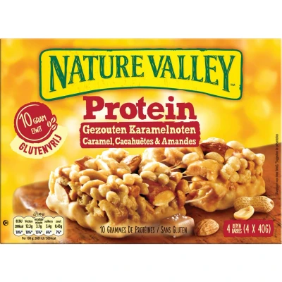 Afbeelding van 8x Nature Valley Proteine Gezouten Karamelnoten 4 pack stuks