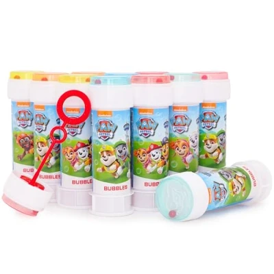 Afbeelding van Toyland® Pakket van 12 Paw Patrol Bubbles met toverstokken, 60 ml oplossing en nieuw doolhofdeksel Zakgeld &amp; Party Bag Toys