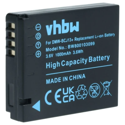 Afbeelding van vhbw 1 x accu compatibel met Panasonic Lumix DMC LX5, LX7, Leica D Lux 5, 6 camera (1000 mAh, 3,6 V, Li Ion), infochip, vervanging voor BP DC10, DC10E, DMW BCJ13