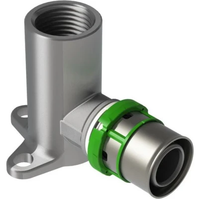 Afbeelding van SkinPress New Messing muurplaat 16 mm pers x 1/2&quot; bi.dr. H52