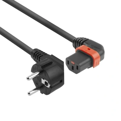 Afbeelding van C13 kabel ACT 1 meter (Haaks, Links, IEC lock)
