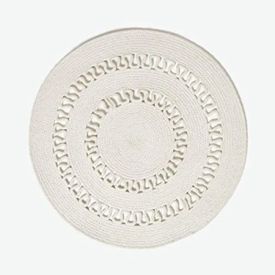 Afbeelding van Homescapes Gevlochten Rond Gehaakt Vloerkleed Naturel, 70 cm