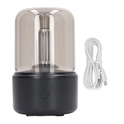 Afbeelding van 120ml Diffuser Vlam Luchtverspreider, Draagbare Essentiële Olie Geruisloze Waterloze Auto Off Bescherming, Kaarslicht Luchtbevochtiger voor Spa Thuis Yoga Kantoor