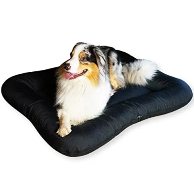 Afbeelding van 4L Textil KLEO Hondenbed voor grote honden, wasbaar, hondenkussen, hondenmat, hondenmatras, XXL (XL 130 x 110 cm, zwart (met ritssluiting)