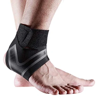Afbeelding van Generise Enkelsteunen voor zwakke enkels (1 paar) verstelbare enkelbrace biedt compressie en enkelondersteuning verstuikte enkel, peesontsteking, ligamentschade meer zwart (klein paar))