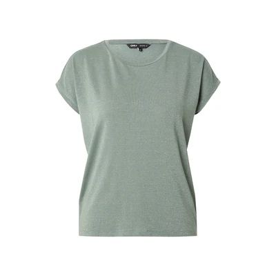Afbeelding van Only T shirt Onlclaudia S/s Glitter Stripe Top J 15318422 Laurel Wreath Dames Maat XS