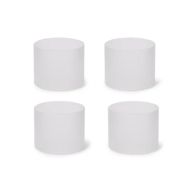 Afbeelding van ferm LIVING Ripple Waterglazen 4 st. 200 ml Frosted