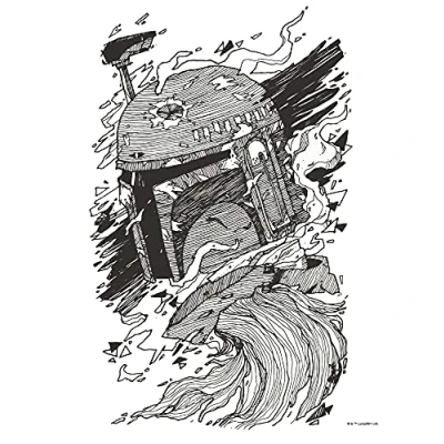 Afbeelding van Komar Artprint Star Wars Boba Fett Drawing Kinderkamer, slaapkamer, woonkamer