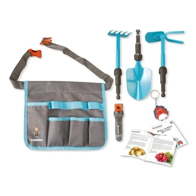 Afbeelding van Happy People 16866 Gardena Tuintassenset met tuingereedschap voor kinderen, tuingereedschap, outdoor, planten, schop, hark, hark