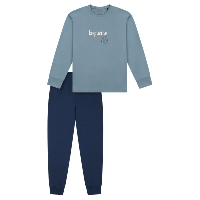 Afbeelding van Schiesser SET Pyjama, Heren, Maat: 164, Mineral